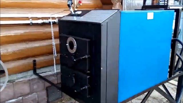 Котел на дровах. Монтаж твердотопливного котла длительного горения "Космос-35 " на улице смотреть онлайн