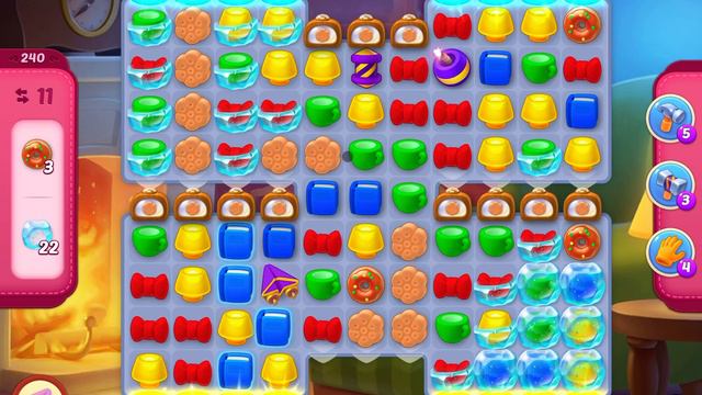HomeScapes Level 240 No Boosters (23 Moves)