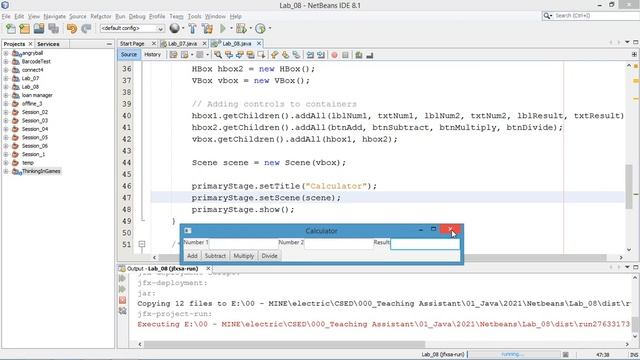 Lab 8: Event Handling in JavaFx [Simple Calculator] смотреть онлайн