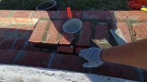 099 Обкладка плит кирпичом. Часть 3. Строительство дома своими руками