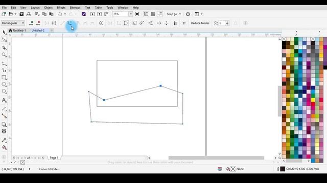 TRIK MEMBUAT OBJEK MELENGKUNG TERATUR DI CORELDRAW