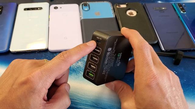 Quntis 60W USB Wall Charger 5 Port: USB C PD, Qualcomm 3.0 (Fast Charge) смотреть онлайн