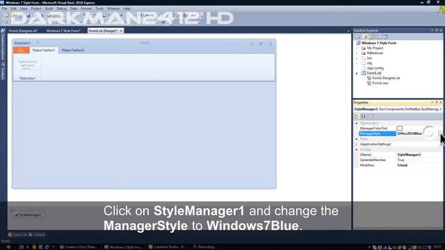 How to use Windows7 Style in your Application - DotNetBar9 - Visual Basic 2010 смотреть онлайн