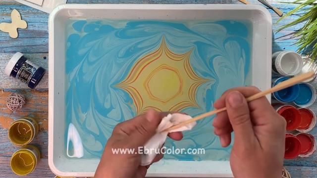 Встречаем лето и рисуем солнышко на воде в технике Эбру! смотреть онлайн