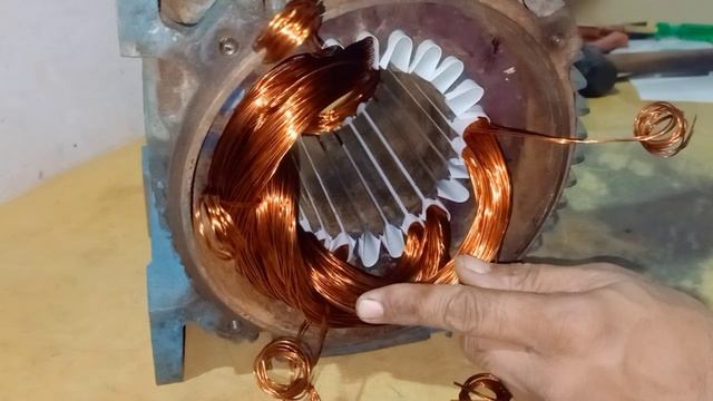 5 Hp 3 Phase 2800 Rpm Monoblock Motor Winding in hindi | motor winding смотреть онлайн