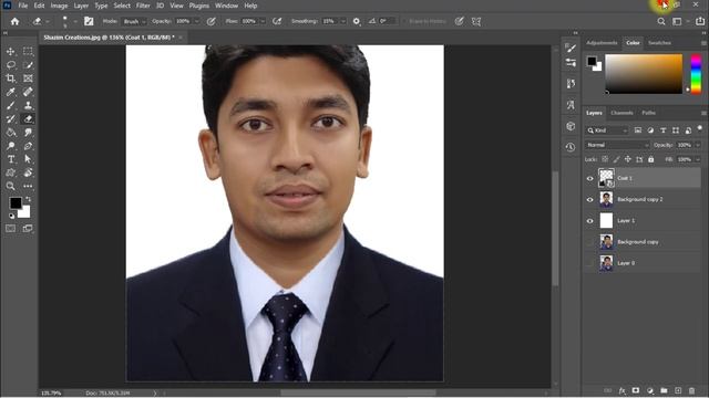 How To Create a Complete Passport Size Photo in Photoshop смотреть онлайн