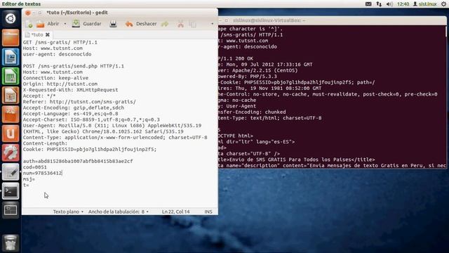 Peticiones POST,GET HTTP usando telnet en ubuntu смотреть онлайн