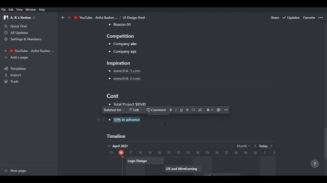 UI Design Process A to Z [ Part - 01 ] | Wireframing Figma - How To Write A Design Brief смотреть онлайн