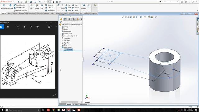 SolidWorks Tutorial For Beginners | Part Modeling Exercise - 33 смотреть онлайн