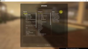 Меню спавна в Teardown