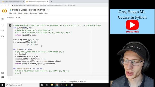 Solving For The Beta Vector NumPy | ML Course 2.32 смотреть онлайн
