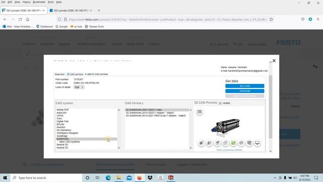 Pneumatic cylinder in SolidWorks | CAD CAM Tutorials смотреть онлайн