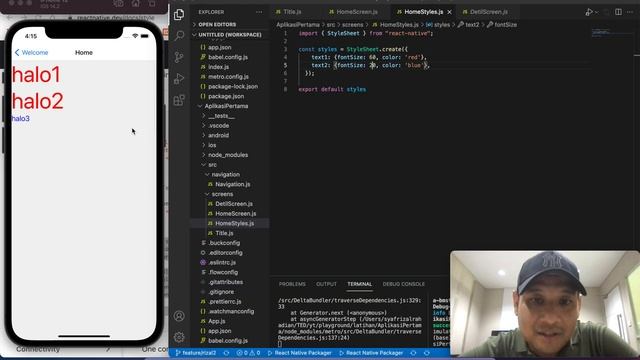 BAGAIMANA CARA MELAKUKAN STYLING BASIC PADA REACT NATIVE - REACT NATIVE INDONESIA смотреть онлайн