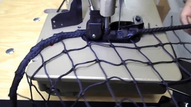 Net Sewing Machine. How to attach rope to netting by NC Machines. Prepared f/ Duluth Netting. смотреть онлайн