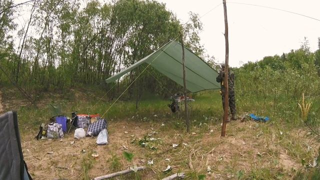 Как правильное поставить тент. Крыша над головой. Защита от дождя. смотреть онлайн