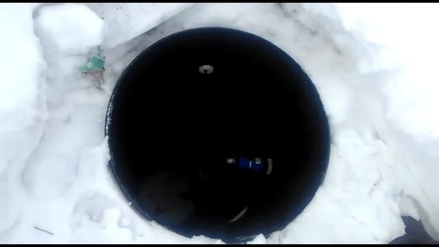 Как понизить высокий уровень грунтовых вод 2 часть (Работа дренажной системы зимой) смотреть онлайн