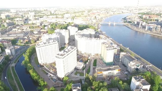 Видео с высоты, Санкт-Петербург, Недвижимость, Риверсайд, смотреть онлайн