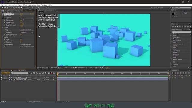 Using a 3D Depth Pass for Camera Blur in After Effects ~ Tutorial смотреть онлайн