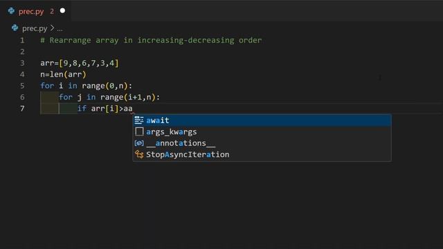 Python code for sorting list of numbers in ascending order || How to sort an array in Python смотреть онлайн