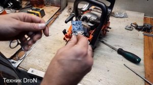 Почему бензопила не развивает обороты?Одна из причин!