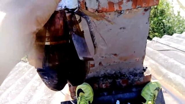 Чистка дымохода печной трубы. смотреть онлайн