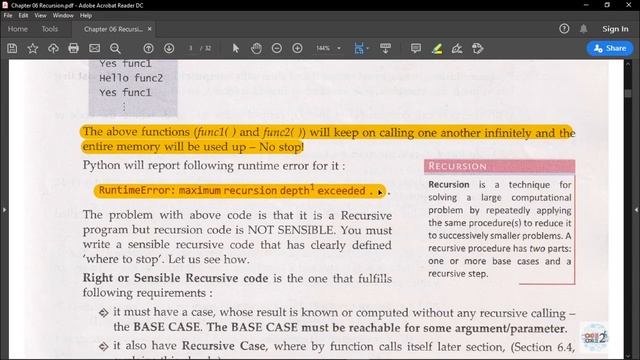 Chapter - 6 | Recursion | Part - 1 | Computer Science with Python Class 12 смотреть онлайн