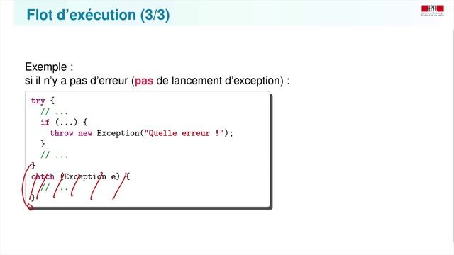 Gestion des exceptions : syntaxe смотреть онлайн