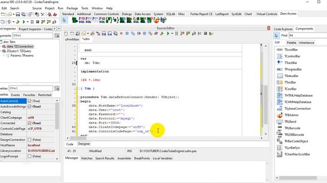 Zeos MySQL Connection - CodesTube Engine Part 1 смотреть онлайн