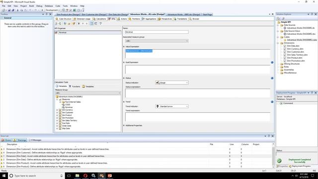 Simple KPI with SSAS SQL Server 2008 R2 Adventure Works смотреть онлайн