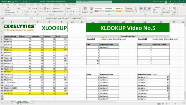 #Excelytics #XLOOKUP Excel XLOOKUP Functions Video Series | Excelytics | Video No.5 смотреть онлайн