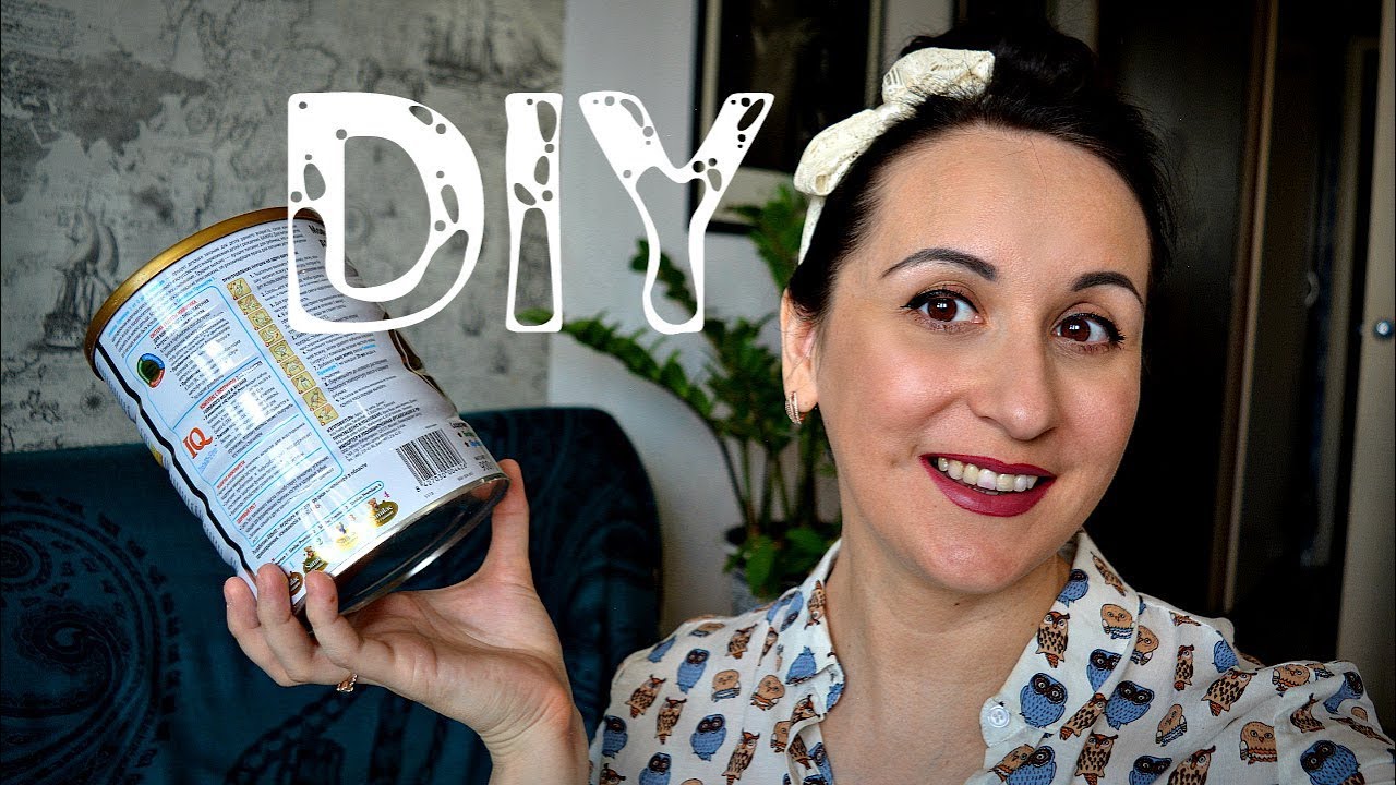 DIY. Что сделать из жестяных банок_ Идеи для хранения, подсвечник, копилка, цветочный горшок смотреть онлайн