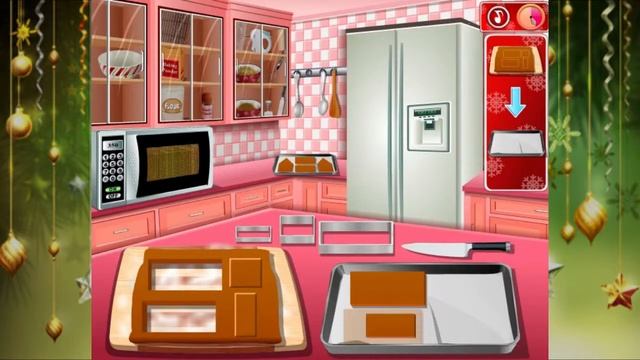 Lets play Gingerbread house (saras cooking class) смотреть онлайн