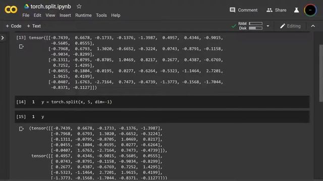 torch.split in PyTorch смотреть онлайн
