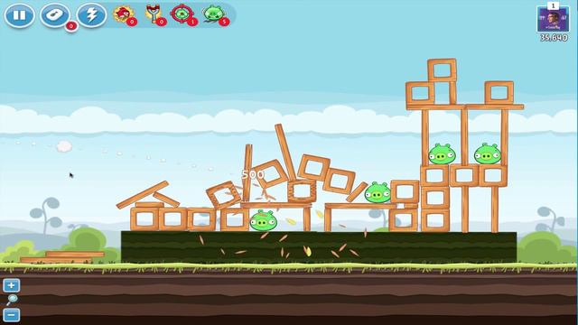 Angry Birds | Mighty Hoax - Level 12 (4-12) ~ 3 Star Tutorial смотреть онлайн