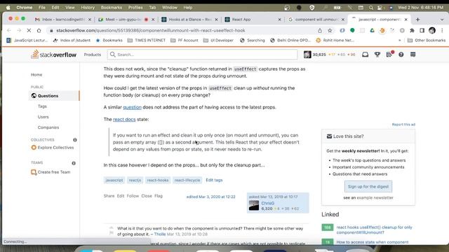 React UseEffect lifecycle method Hook Explain in Hindi смотреть онлайн
