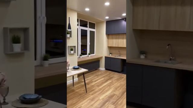 Переделка однушки в студию со спальней. Рейки в интерьере, перегородка из реек #рейки смотреть онлайн