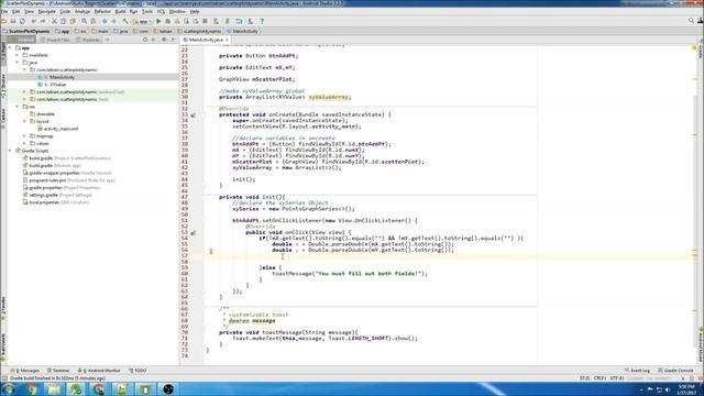 Adding Data Points in REAL-TIME to a Graph (Android GraphView Lib) смотреть онлайн