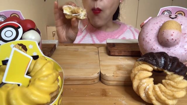 ?Donuts MUKBANG? from Mister Donut? Pokemon Series? Fresh Cream fillings?미스터도넛 포켓몬? 甜甜圈 吃播? смотреть онлайн