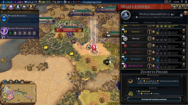 Civilization 6: Polska #14 - Drzewko technologii (Nieśmiertelny) смотреть онлайн