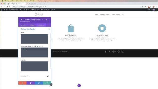 MODIFICAR EL ANCHO DE LAS COLUMNAS en Divi, Extra y Divi Builder por un tamaño personalizado смотреть онлайн