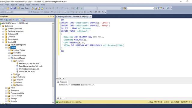 How to Add Primary Key and Foreign key in SQL Table by SQL Script смотреть онлайн