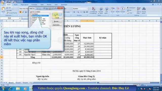 Cách chuyển số thành chữ trong Excel 2003, 2007, 2010, 2013 смотреть онлайн
