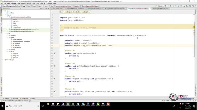 Android Development Tutorial - Navigation Drawer with Expandable List View смотреть онлайн