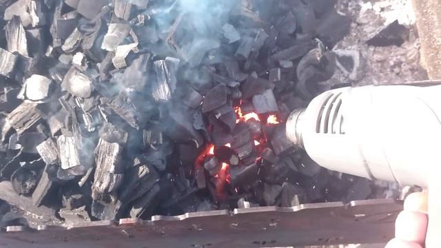 Разжигание углей феном смотреть онлайн