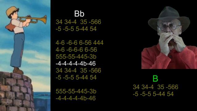 nº 756 Morning of the slag Ravine ( Laputa )tabl.arm.diat.( Bb - B )mundharmonika смотреть онлайн