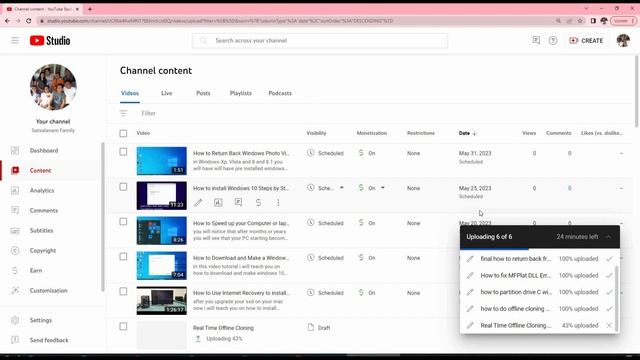 How to Continue upload more video and schedule the publish on youtube смотреть онлайн