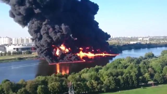 Пожар Марьино Братеево Москва-река .12.08.15 смотреть онлайн