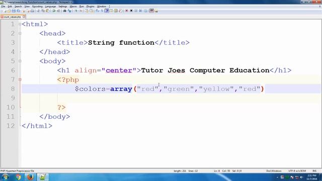 How To Count Array Values Using Array Function In Php In Tamil смотреть онлайн