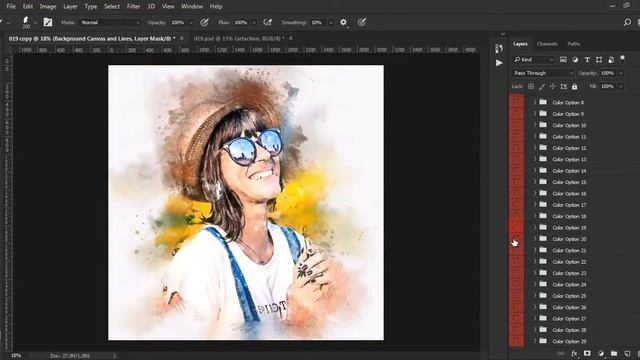 Watercolor Sketch FX Photoshop Action Video Tutorial смотреть онлайн