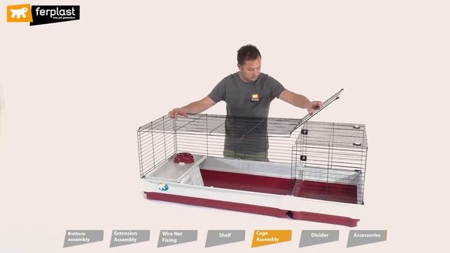 Сборка клетки для кроликов Ferplast KROLIK 140 смотреть онлайн